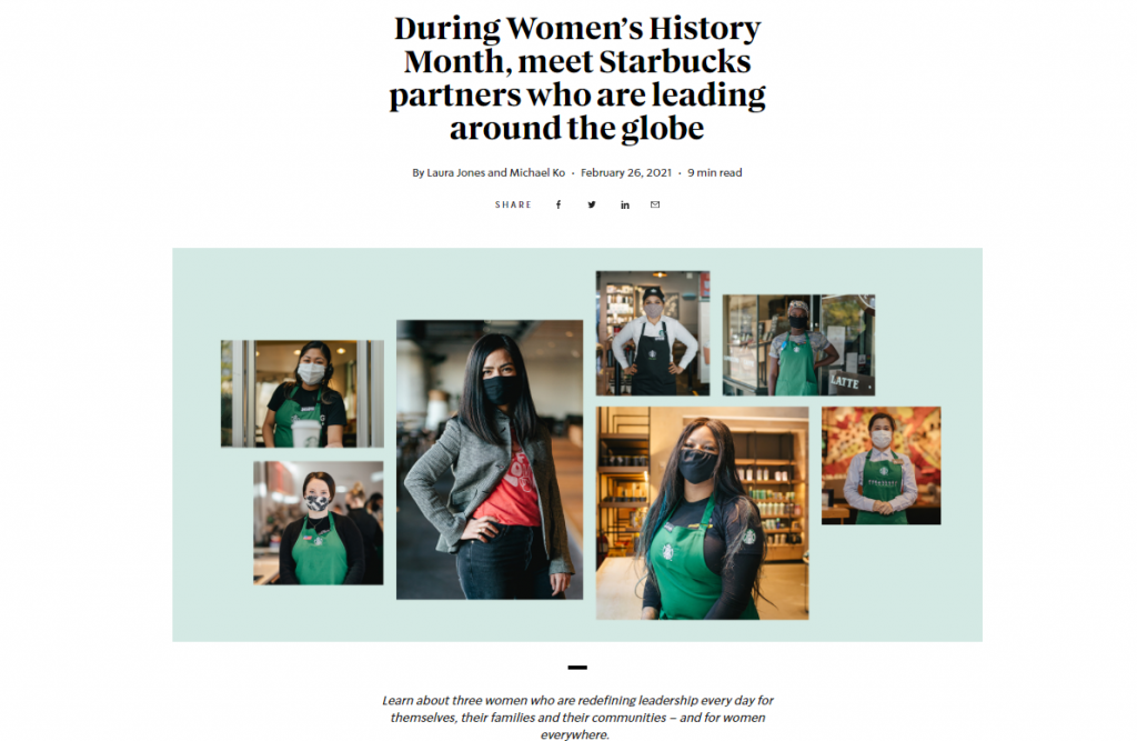 artykuł o kobietach z całego świata tworzących starbucks